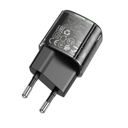 BOROFONE BN17 PD20W USB, USB-C / Type-C Charger, Plug Type:EU Plug(Black) - USB Charger by Borofone | Online Shopping South Africa | PMC Jewellery | Buy Now Pay Later Mobicred