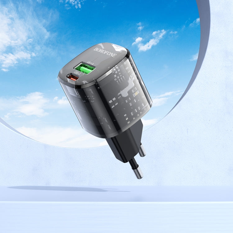 BOROFONE BN17 PD20W USB, USB-C / Type-C Charger, Plug Type:EU Plug(Black) - USB Charger by Borofone | Online Shopping South Africa | PMC Jewellery | Buy Now Pay Later Mobicred