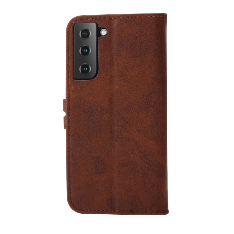 For Samsung Galaxy S25+ 5G Embossed Happy Cat Pattern Flip Leather Phone Case(Brown) - Galaxy S25+ 5G Cases by PMC Jewellery | Online Shopping South Africa | PMC Jewellery | Buy Now Pay Later Mobicred