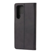 For Samsung Galaxy S25 Ultra 5G Embossed Happy Cat Pattern Flip Leather Phone Case(Black)