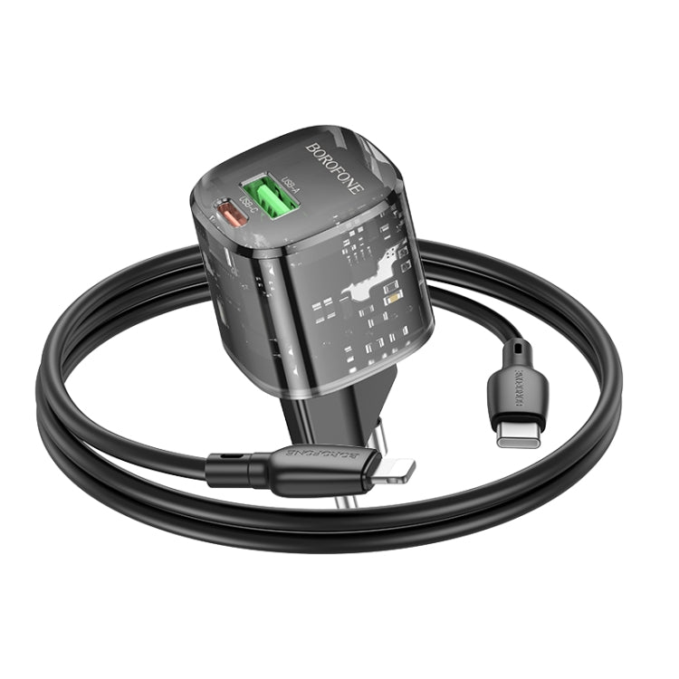 BOROFONE BN17 PD20W USB, Type-C Charger with 1m Type-C to 8 Pin Cable Set, Plug Type:EU Plug(Black) - free shipping - PMC Jewellery - Order now!