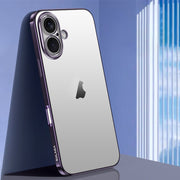 For iPhone 16 Plus SULADA Natural Color Series Electroplating Frosted TPU Phone Case(Dark Purple)