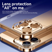 For iPhone 16 Plus SULADA Natural Color Series Electroplating Frosted TPU Phone Case(Gold)