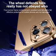 For iPhone 16 Pro SULADA Natural Color Series Electroplating Frosted TPU Phone Case(Dark Purple)