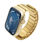 For Apple Watch Series 9 41mm Single Bead Magnetic Stainless Steel Watch Band(Gold)