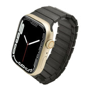 For Apple Watch Series 7 41mm Single Bead Magnetic Stainless Steel Watch Band(Black)