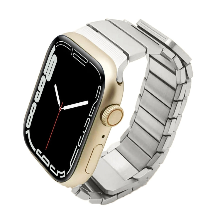 For Apple Watch Series 7 41mm Single Bead Magnetic Stainless Steel Watch Band(Silver) - free shipping - PMc TechLife - Order now!