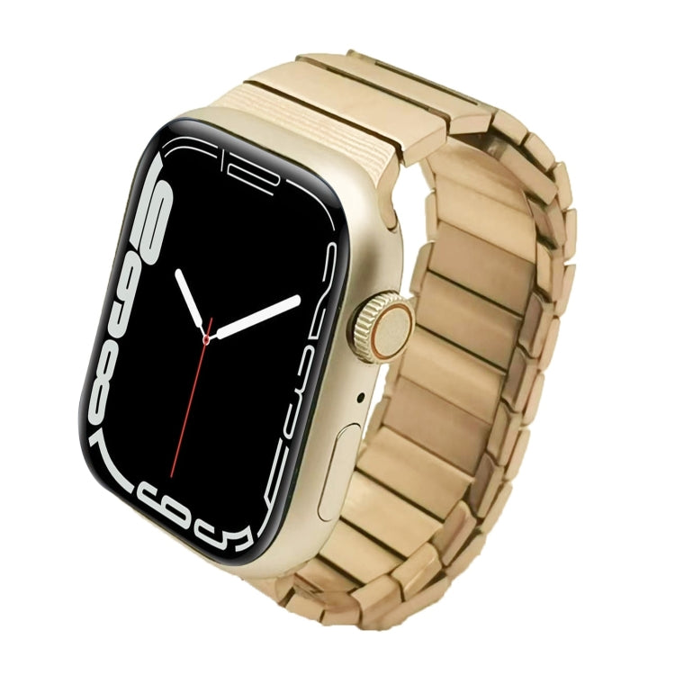 For Apple Watch Series 7 45mm Single Bead Magnetic Stainless Steel Watch Band(Rose Gold) - free shipping - PMc TechLife - Order now!