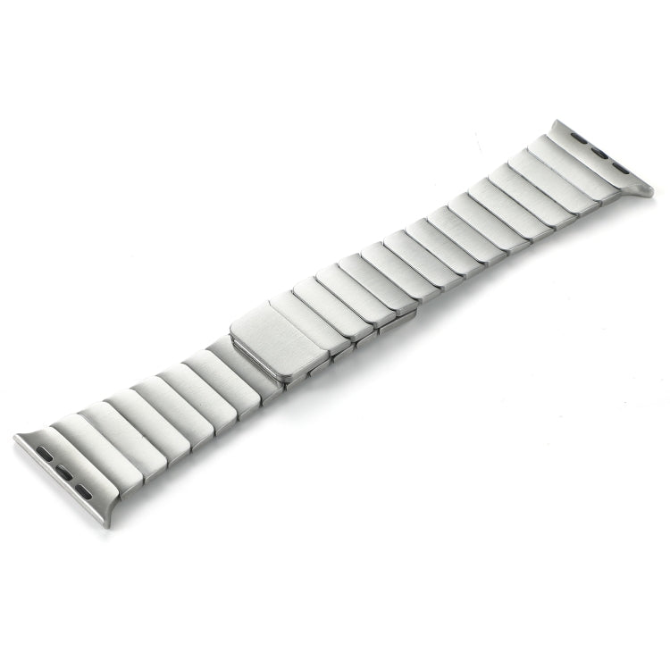 For Apple Watch SE 40mm Single Bead Magnetic Stainless Steel Watch Band(Silver)