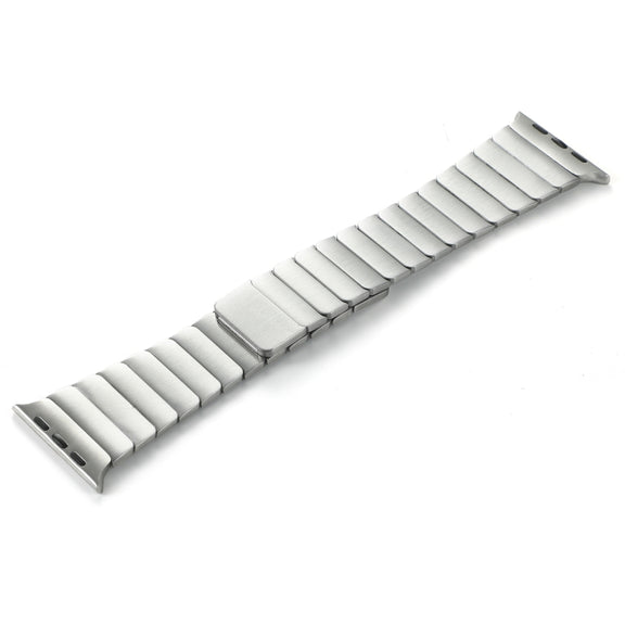 For Apple Watch SE 44mm Single Bead Magnetic Stainless Steel Watch Band(Silver)