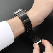 For Apple Watch Series 6 40mm Single Bead Magnetic Stainless Steel Watch Band(Black)