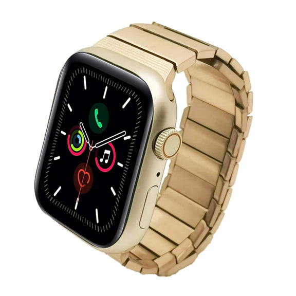 For Apple Watch Series 5 40mm Single Bead Magnetic Stainless Steel Watch Band(Rose Gold)