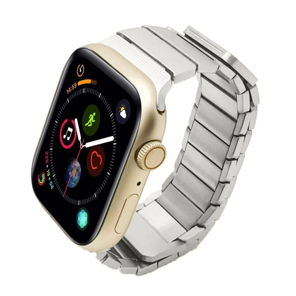 For Apple Watch Series 4 40mm Single Bead Magnetic Stainless Steel Watch Band(Silver)