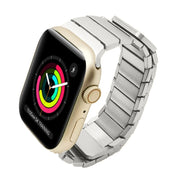For Apple Watch Series 3 42mm Single Bead Magnetic Stainless Steel Watch Band(Silver)