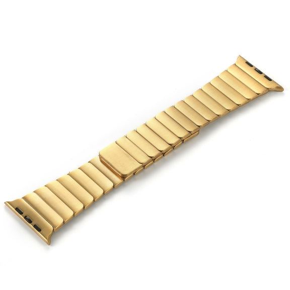 For Apple Watch Series 10 42mm Single Bead Magnetic Stainless Steel Watch Band(Gold)
