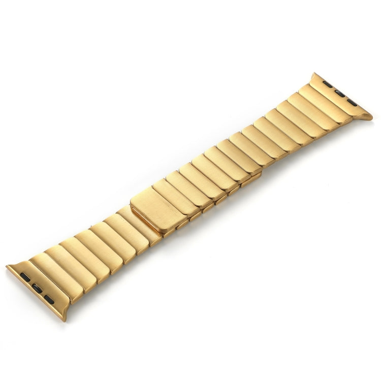For Apple Watch Series 10 42mm Single Bead Magnetic Stainless Steel Watch Band(Gold)