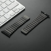 For Apple Watch Series 10 46mm Single Bead Magnetic Stainless Steel Watch Band(Black)