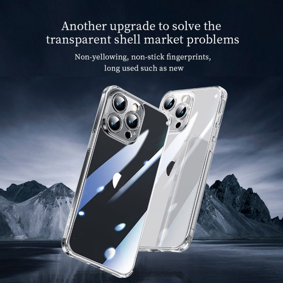 For iPhone 16 SULADA TPU Frame Tempered Glass Transparent Phone Case(White)