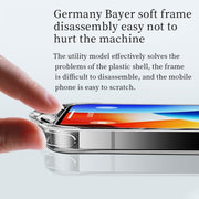 For iPhone 16 Plus SULADA TPU Frame Tempered Glass Transparent Phone Case(Black)