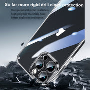 For iPhone 16 Pro SULADA TPU Frame Tempered Glass Transparent Phone Case(White)