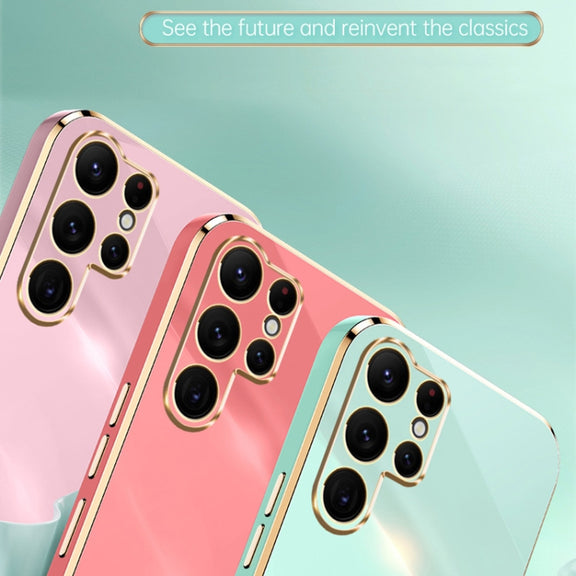 For Samsung Galaxy S25 Ultra 5G XINLI Straight Edge 6D Electroplate TPU Phone Case(Mint Green)
