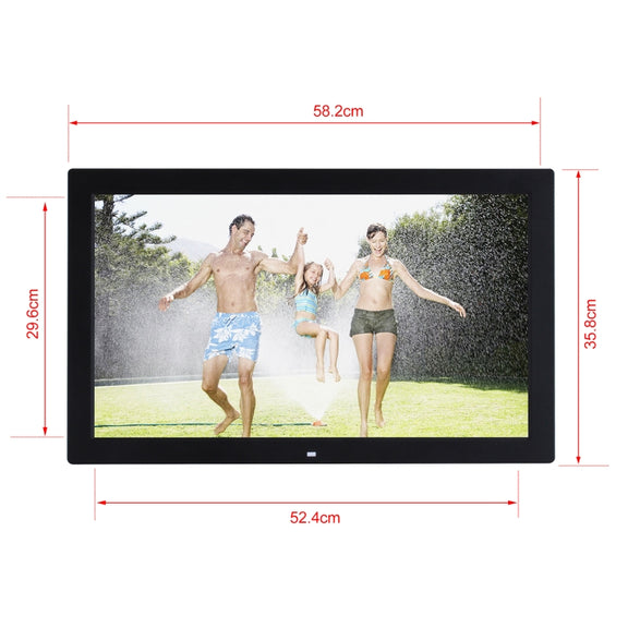 23.6 inch LED Screen Digital Photo Frame, Plug Type:US Plug(Black)