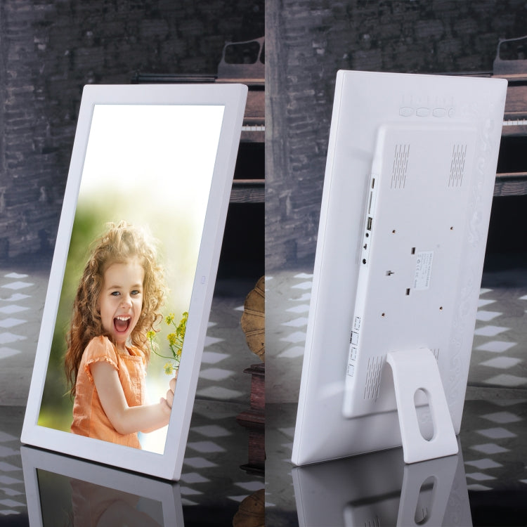 23.6 inch LED Screen Digital Photo Frame, Plug Type:US Plug(White) - free shipping - PMC TechLife - Order now!
