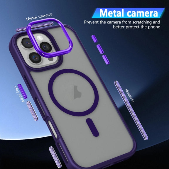 For iPhone 16 Pro Max Breathable Skin Feel Frosted MagSafe Magnetic Phone Case(Pink)