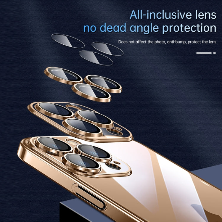 For iPhone 16 Pro SULADA JINGJIA Series Lens Protector Hard PC Phone Case(Gold)