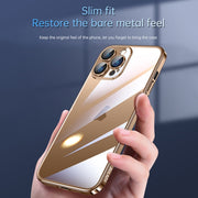 For iPhone 16 Pro SULADA JINGJIA Series Lens Protector Hard PC Phone Case(Gold)