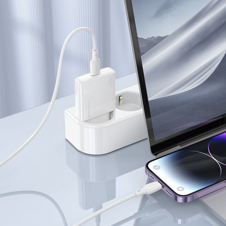 BOROFONE BN23 PD 20W Type-C Charger with 1m Type-C to 8 Pin Cable Set, Plug Type:EU Plug(White) - free shipping - PMC Jewellery - Order now!