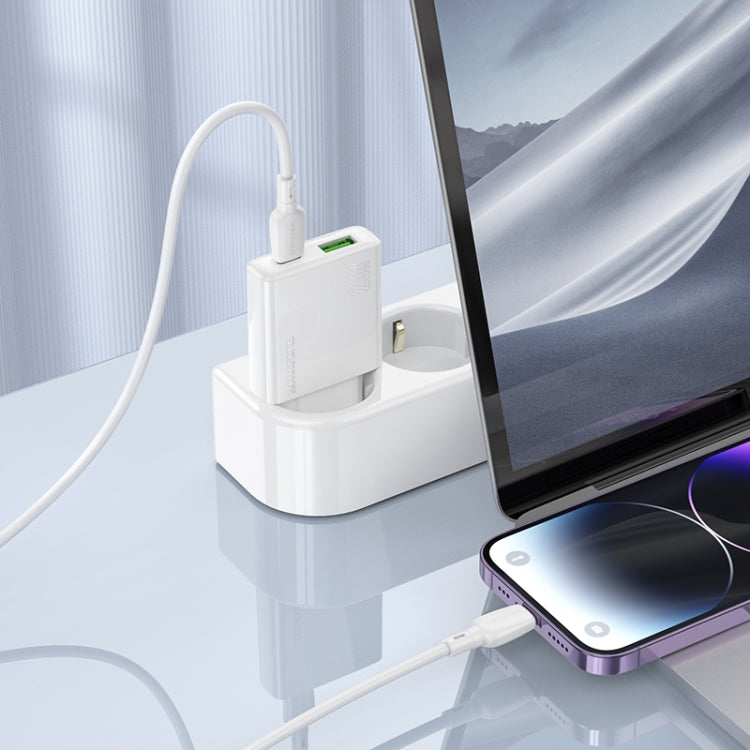 BOROFONE BN24 PD 20W USB, Type-C Charger with 1m Type-C to 8 Pin Cable Set, Plug Type:EU Plug(White) - free shipping - PMC Jewellery - Order now!