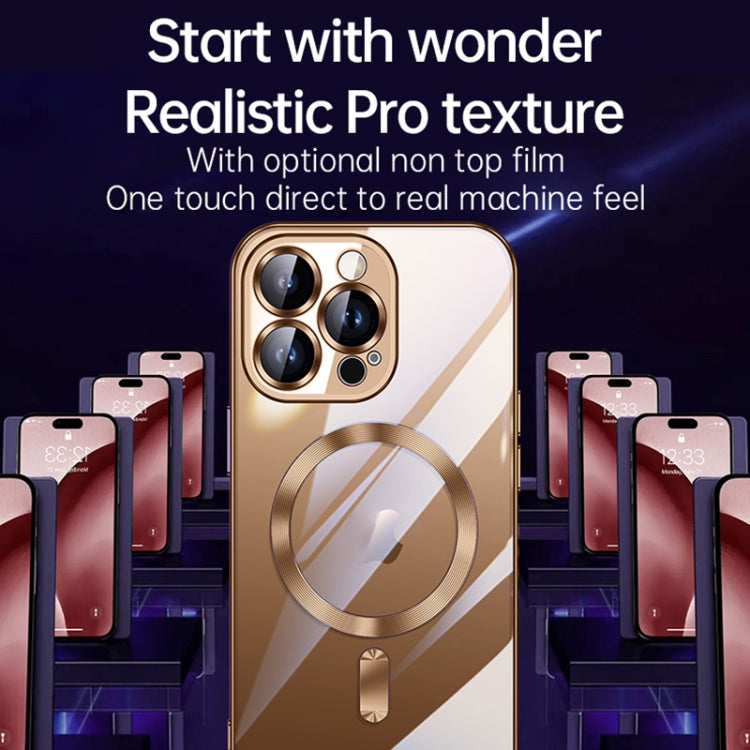 For iPhone 16 Pro SULADA MagSafe Plating TPU Shockproof Phone Soft Case(Black)