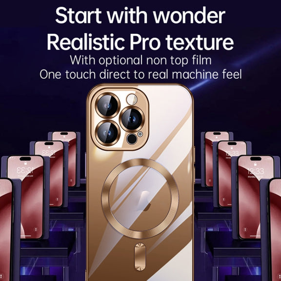 For iPhone 16 SULADA MagSafe Plating TPU Shockproof Phone Soft Case(Dark Purple)
