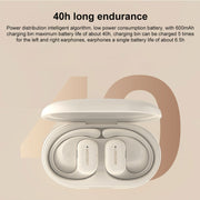 Langsdom TS19 Ear-mounted ENC Noise Reduction Wireless Bluetooth Earphone(Black Green)