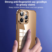 For iPhone 16 Pro Max SULADA Shine Through Series Plating TPU Transparent Phone Case(Space Black)