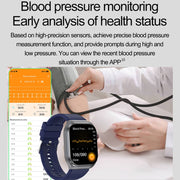 ET585 2.04 inch Steel Strap IP68 Water-resistant Smart Watch, Support ECG / Blood Composition Measurement(Black)
