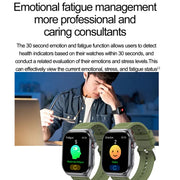 ET585 2.04 inch Steel Strap IP68 Water-resistant Smart Watch, Support ECG / Blood Composition Measurement(Black)
