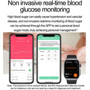 ET585 2.04 inch Steel Strap IP68 Water-resistant Smart Watch, Support ECG / Blood Composition Measurement(Black)