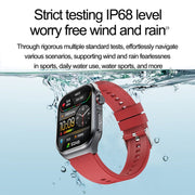 ET585 2.04 inch Steel Strap IP68 Water-resistant Smart Watch, Support ECG / Blood Composition Measurement(Black)