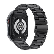 ET585 2.04 inch Steel Strap IP68 Water-resistant Smart Watch, Support ECG / Blood Composition Measurement(Black)