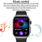 ET585 2.04 inch Silicone Strap IP68 Water-resistant Smart Watch, Support ECG / Blood Composition Measurement(Blue)