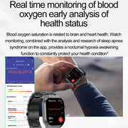 ET585 2.04 inch Silicone Strap IP68 Water-resistant Smart Watch, Support ECG / Blood Composition Measurement(Black)