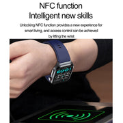 ET585 2.04 inch Nylon Strap IP68 Water-resistant Smart Watch, Support ECG / Blood Composition Measurement(Black)