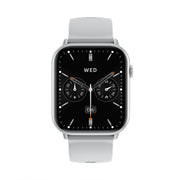 HD15 1.75 inch Silicone Strap IP68 Water-resistant Smart Watch, Support Sedentary Reminder / Sleep Monitoring(Silver)