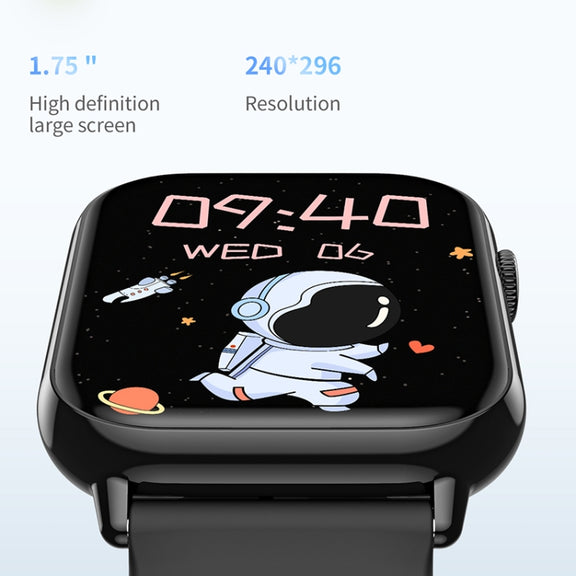 HD15 1.75 inch Silicone Strap IP68 Water-resistant Smart Watch, Support Sedentary Reminder / Sleep Monitoring(Silver)