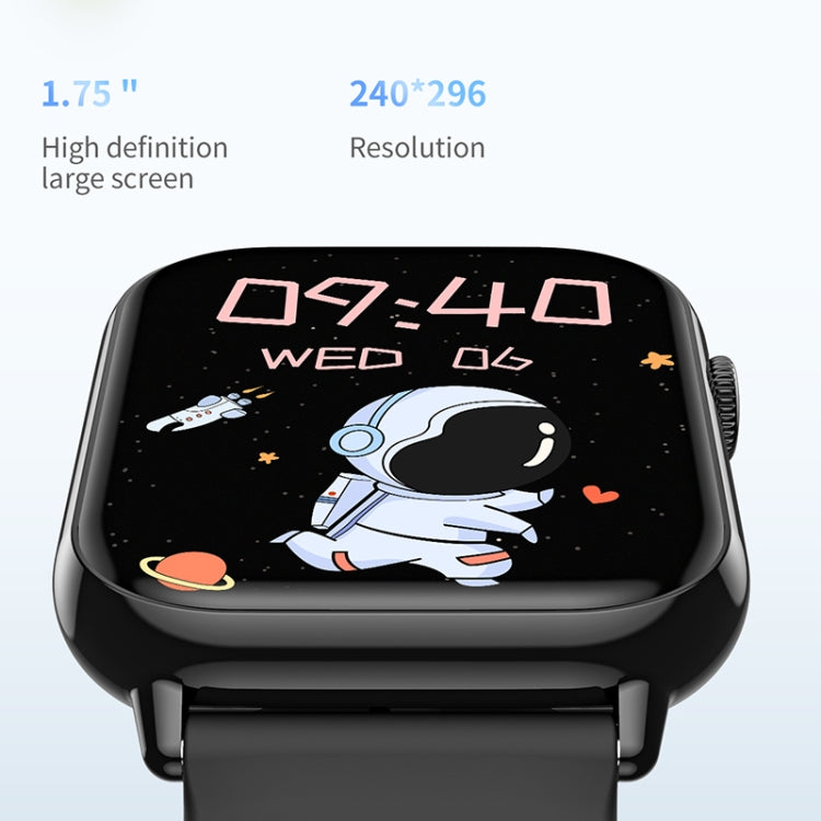 HD15 1.75 inch Silicone Strap IP68 Water-resistant Smart Watch, Support Sedentary Reminder / Sleep Monitoring(Pink)