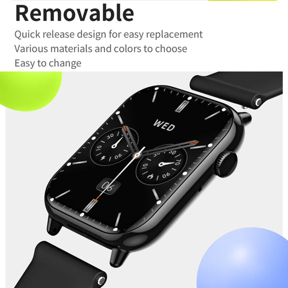 HD15 1.75 inch Silicone Strap IP68 Water-resistant Smart Watch, Support Sedentary Reminder / Sleep Monitoring(Pink)