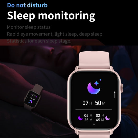 HD15 1.75 inch Silicone Strap IP68 Water-resistant Smart Watch, Support Sedentary Reminder / Sleep Monitoring(Pink)