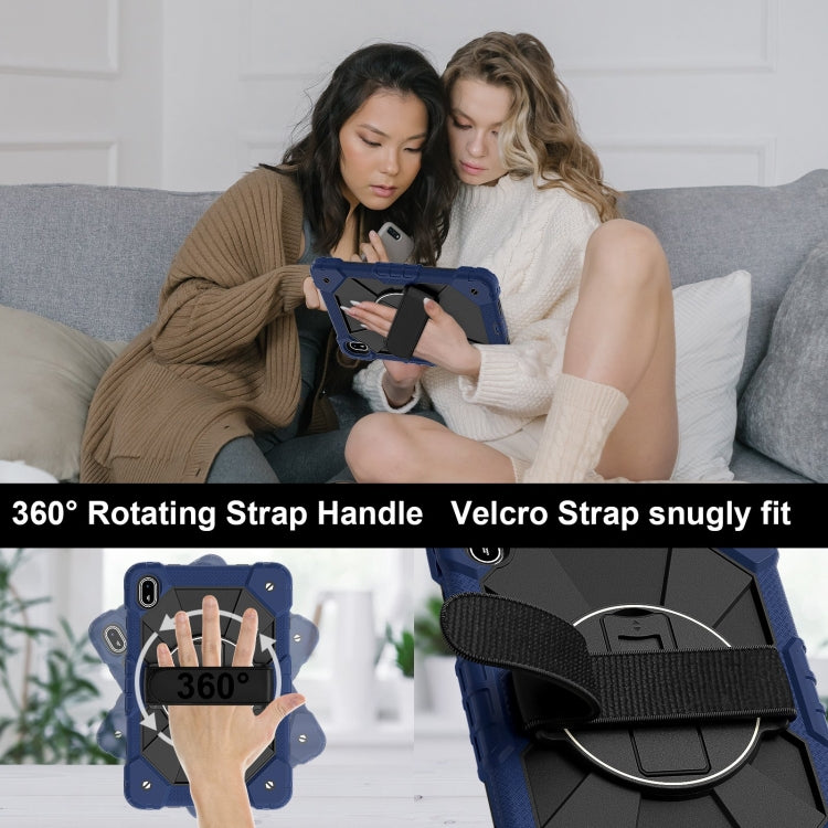 For Huawei MatePad SE 11 2024 Contrast Color Robot Silicone Hybrid PC Tablet Case(Navy Black) - Huawei by PMC TechLife | Online Shopping South Africa | PMC TechLife | Buy Now Pay Later Mobicred